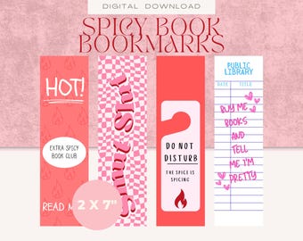 Spicy Romance Reader Bookmark Set: Sassy Book Lover Gift (Digital Download)