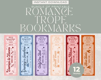 Marcadores Romance Trope: Estilo Ticket, Pacote com 12 (Download Digital)