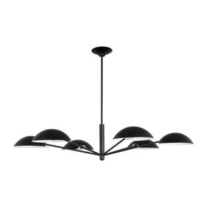 Modern Black Orbs Sputnik Chandelier | 6-Light Ceiling Pendant | Mid-Century Industrial Style Lighting Fixture for Dining & Living Room