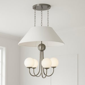 Modern Brass Chandelier- Four Globe Stilnovo Style Brass Sputnik Chandelier Fixture Handmade Globe pendant light-Brass Ceiling Fixture