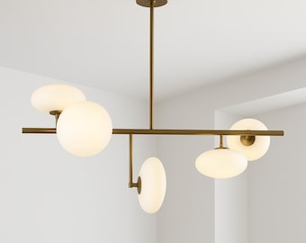 Modern Brass Chandelier Five Globe Light Brass Sputnik Handmade Chandelier Brass Ceiling Light Fixture Brass Ceiling Light Fixture