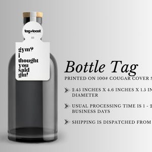 ¿Gimnasio? ¡Creí que dijiste ginebra! - Etiqueta de botella, etiqueta divertida, etiqueta de licor, etiqueta de botella, regalo, papelería, ginebra