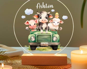 Baby boy night light, kids birthday gift, baby girl gift ,babys gift ,baptism gift ,cute animal baby gift, baby boy gift, bedside lamp