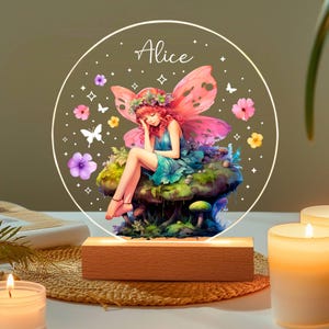 Personalized Fairy Night Light: Custom Baby Girl Gift