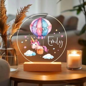 Personalized Unicorn Night Light - Custom LED Lamp for Kids, Perfect Gift for Unicorn Lovers, Unique Room Decor,Magical Nightlight for Girls