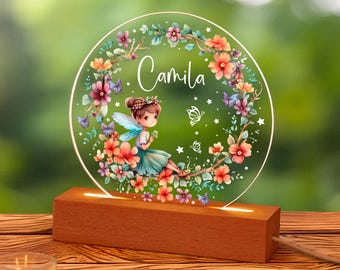 Personalized Night Light: Custom Acrylic Fairy Lamp, Nursery Decor