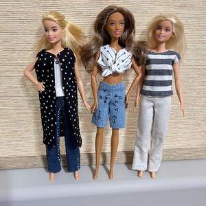 Doll Clothes: Vest, Top & Jeans for 11.5&quot; Fashion Dolls