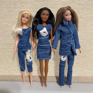 Denim Outfit Set for 11.5&quot; Fashion Dolls