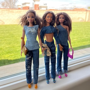 Denim Outfit Set for 11.5&quot; Fashion Doll