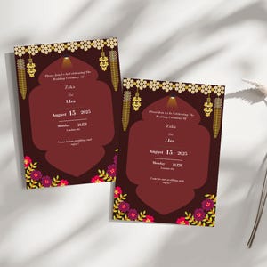 Modèle de carte d'invitation de mariage élégance intemporelle