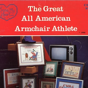 The Great All American Armchair Athlete - Counted Cross Stitch Pattern booklet