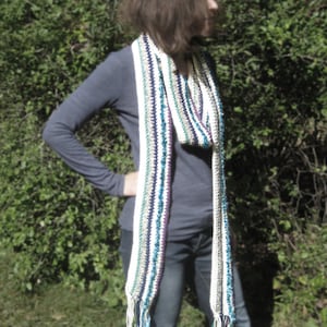 HANDMADE Tudor long stripe scarf