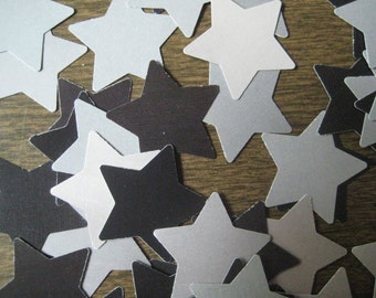 Reclaimed Paper Confetti Stars - Black and Grey mix