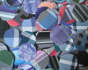 Recalimed Paper Confetti - Plaid Tie print circles