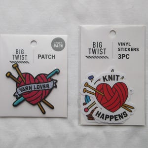 Jo-Ann's Yarn Patch or Stickers - Yarn Lover, Knit Happens