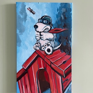 Inspired by Snoopy Painting: Pop Art Acrylic on Canvas (50х30 cm)