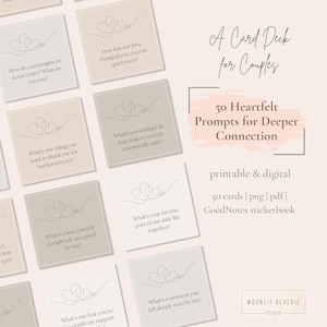 50 Couple Question Cards, Conversation Starters Cards, Date Night Cards, Anniversary Gift, Wedding Gifts, Relationship Cards Games, Digital