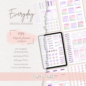 GoodNotes Digital Stickers, Easter Digital Stickers Precropped, Digital Planner Stickers, Digital Functional Stickers, GoodNotes Stickers