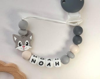 Portachupetes de silicona personalizado / Regalo para baby shower / Clip para chupete personalizado / Regalo para recién nacido