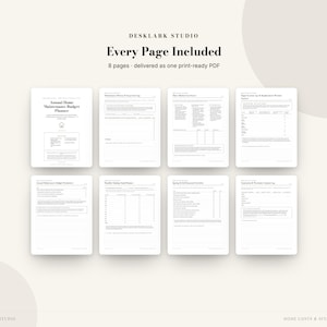 Annual Home Maintenance Budget Planner | Sinking Fund Tracker, Roof & Water Heater Age Log, Seasonal Checklist | Instant Download PDF image 5