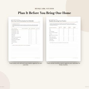 New Pet Budget Planner | First-Year Dog & Cat Cost Planner, Vet Schedule and Savings Printable | Instant Download PDF image 3