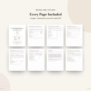 New Pet Budget Planner | First-Year Dog & Cat Cost Planner, Vet Schedule and Savings Printable | Instant Download PDF image 5