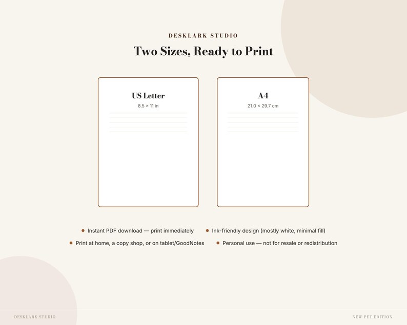 New Pet Budget Planner | First-Year Dog & Cat Cost Planner, Vet Schedule and Savings Printable | Instant Download PDF image 4