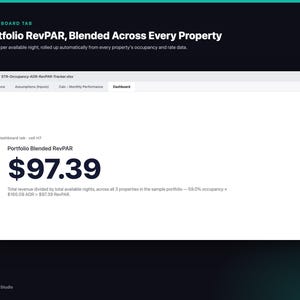 Short-Term Rental Host Financial OS Bundle | Airbnb VRBO Occupancy ADR RevPAR Cleaning Cost Schedule E Tax Payback Spreadsheets | Excel image 3