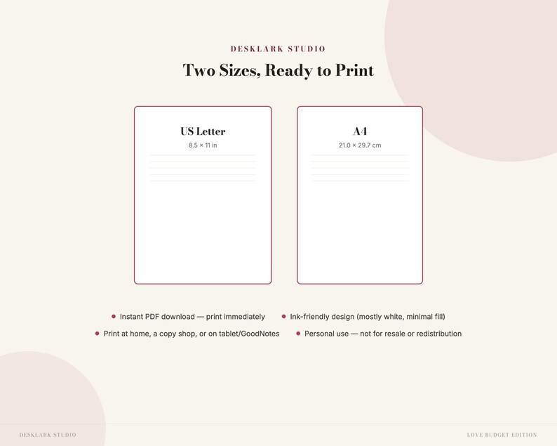Valentines Day Budget Planner | Date Night Fund Tracker, Romantic Gift Budget, Anniversary Savings | Instant Download PDF image 4