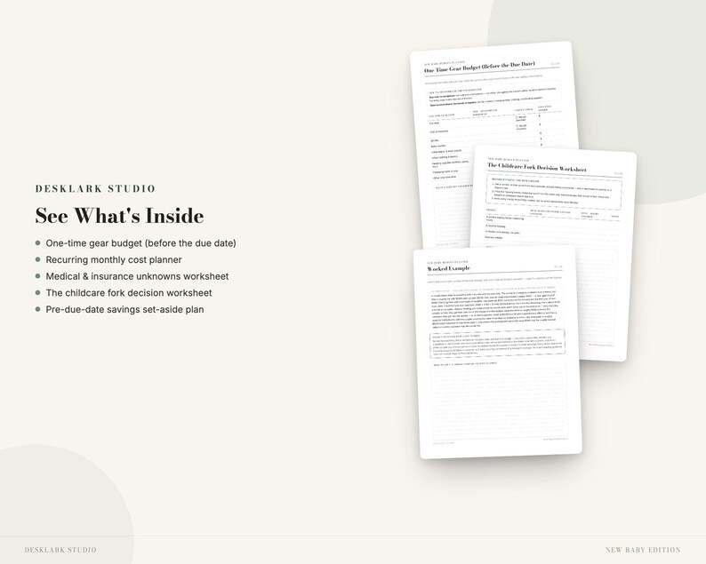 New Baby Budget Planner | First-Year Baby Cost Planner, Gear, Childcare & Savings Printable | Instant Download PDF image 2