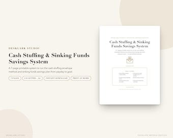 Cash Stuffing Budget System | Sinking Funds Tracker, Savings Challenge, Envelope Labels | Instant Download PDF