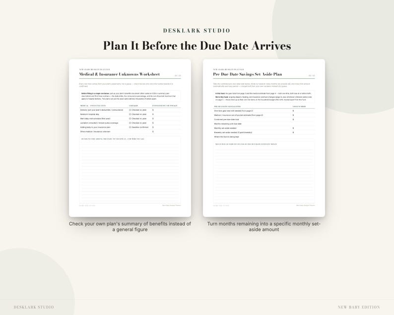 New Baby Budget Planner | First-Year Baby Cost Planner, Gear, Childcare & Savings Printable | Instant Download PDF image 3