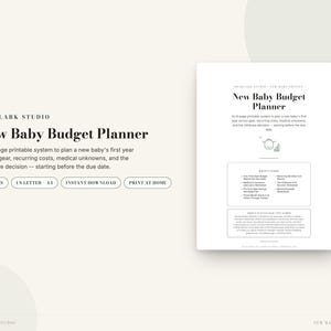 New Baby Budget Planner | First-Year Baby Cost Planner, Gear, Childcare & Savings Printable | Instant Download PDF image 1
