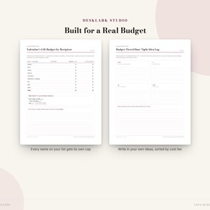 Valentines Day Budget Planner | Date Night Fund Tracker, Romantic Gift Budget, Anniversary Savings | Instant Download PDF image 3