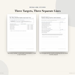 Home Down Payment Sinking Fund Planner | Down Payment Savings Tracker, Closing Cost & Moving Budget | Instant Download PDF image 3