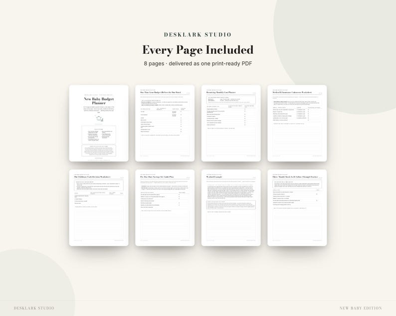 New Baby Budget Planner | First-Year Baby Cost Planner, Gear, Childcare & Savings Printable | Instant Download PDF image 5