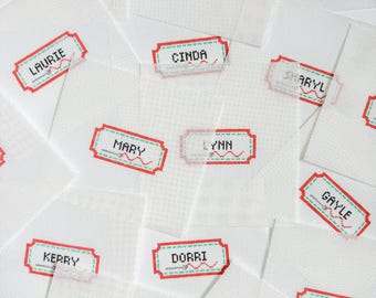 Custom Needlepoint Name Tag