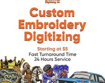 Digitalização de Bordados Personalizados | Converta seu Logotipo ou Arte em Arquivo de Bordado | Serviço Profissional de Digitalização para Bordados à Máquina