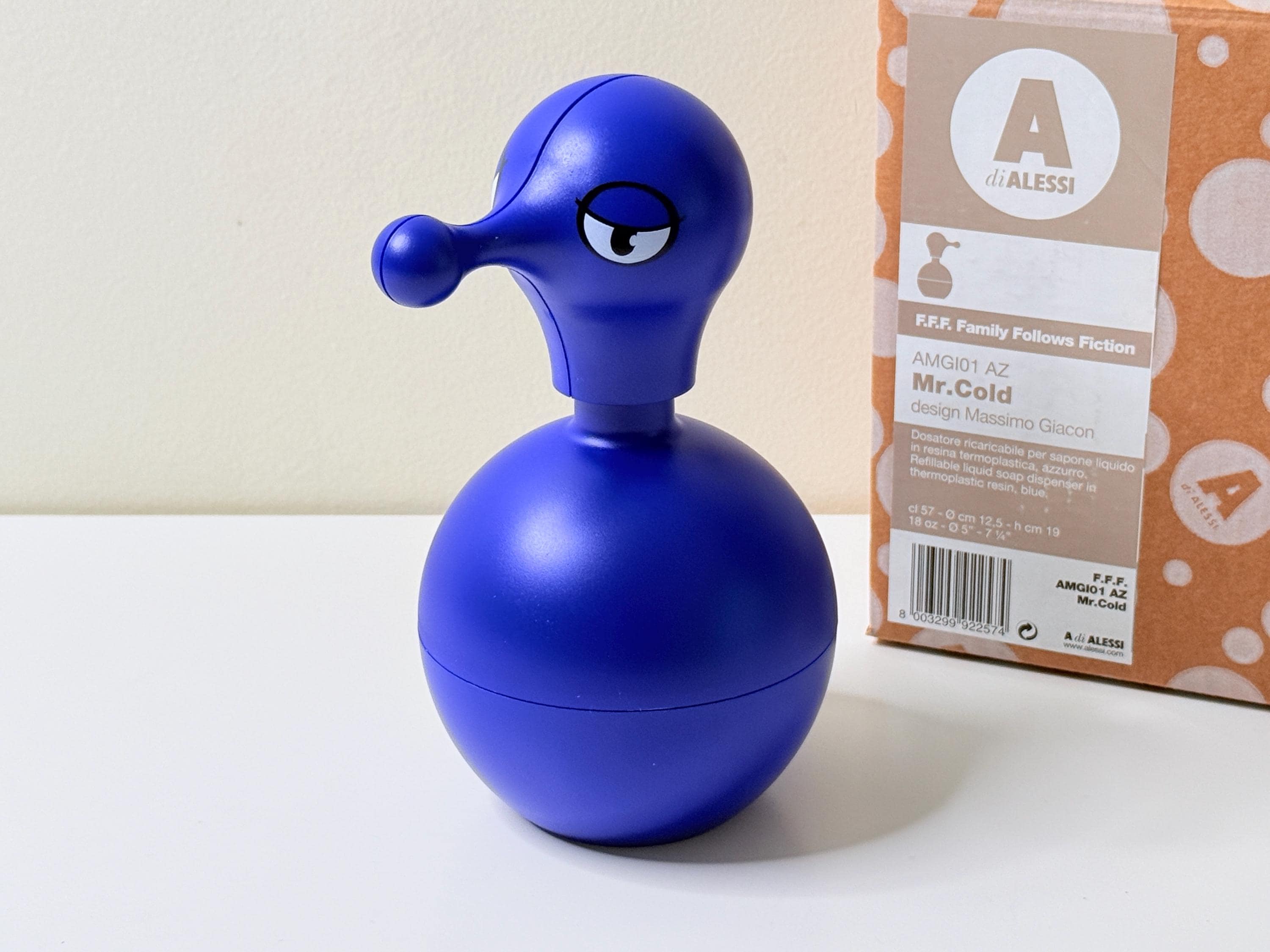 Alessi Liquid Soap Dispenser Blue - Mr Cold - Etsy