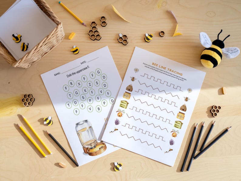 Bee Activity Pack | Worksheets for Preschool Kindergarten Homeschool ...