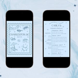Charleston Bachelorette Itinerary/Invite