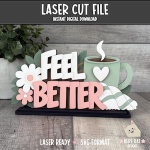 Highland Cow Shelf Sitter Glowforge Laser Cut File, SVG (Digital Download)