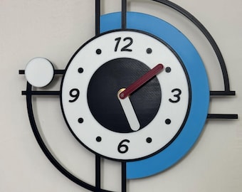 "Sun & Moon" Wall Clock – Geometric Design and 3D Printing