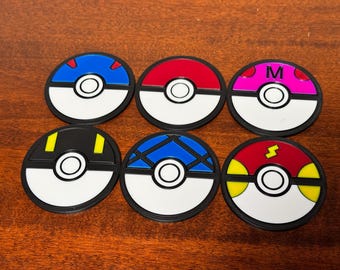 Set of 6 pokemon cup holders, pokeballs