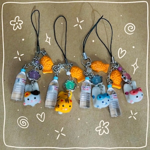 Cute Cat Taiyaki Phone Charm