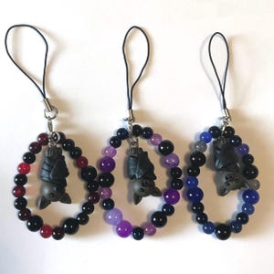 Goth Bat Phone Charm