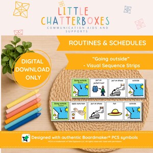 Going Outside – Visual Sequence Strips | Printable Visual Communication Support