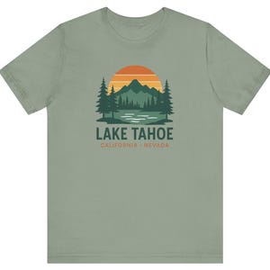 Lake Tahoe Shirt California Nevada - Retro National Park Tee - Sierra Mountains Unisex T-Shirt - Outdoor Adventure Gift for Nature Lovers