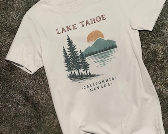 Lake Tahoe Retro Nature Hiking Shirt