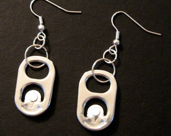 Recycled Soda Pop Can Tab Earrings